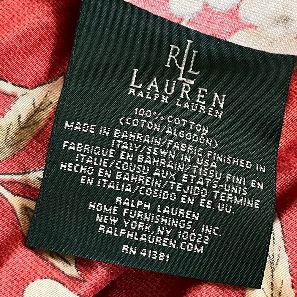 Twin Ralph Lauren Duvet Villa Camelia Floral
